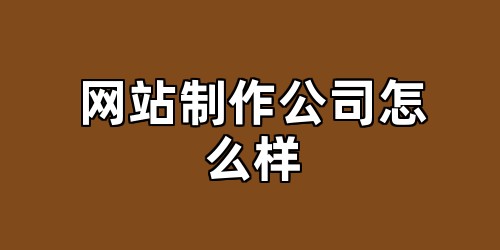 网站制作公司怎么样